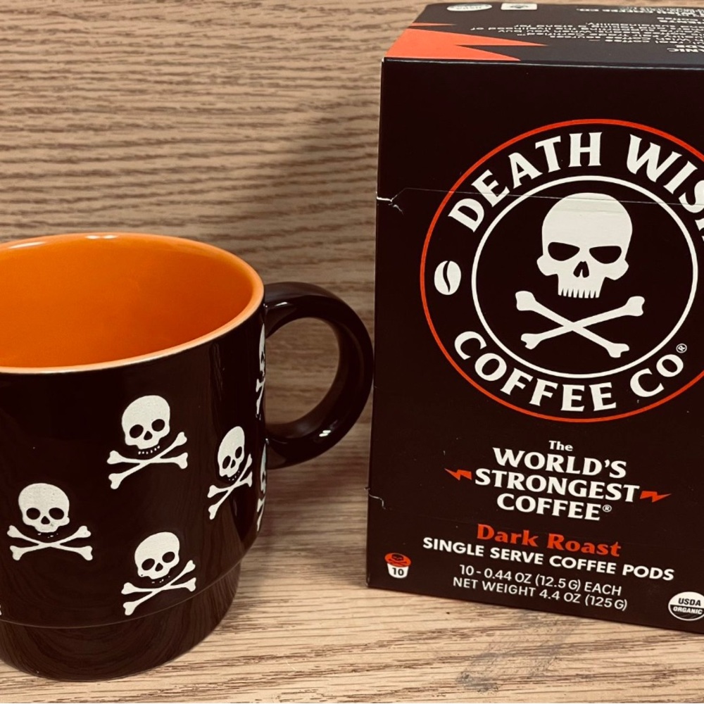 “Death Wish” coffee mug. Coffee not included.